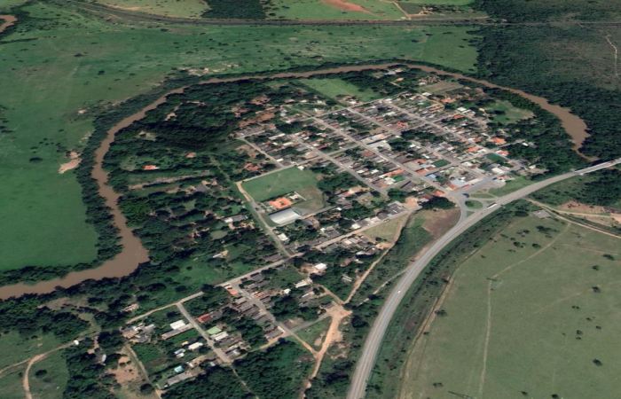 Imagem de satélite do distrito cristalinense de São Bartolomeu